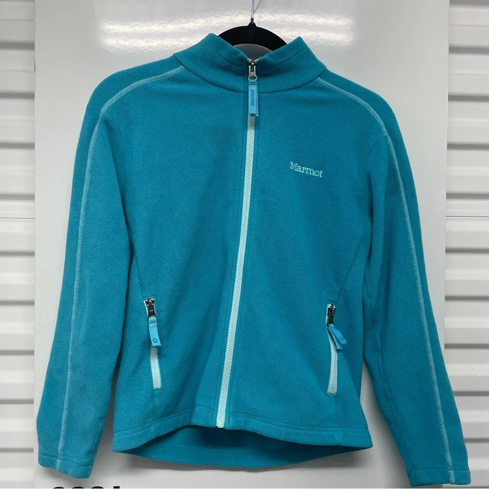 Marmot Teal Full-Zip Fleece Jacket Youth Size Large